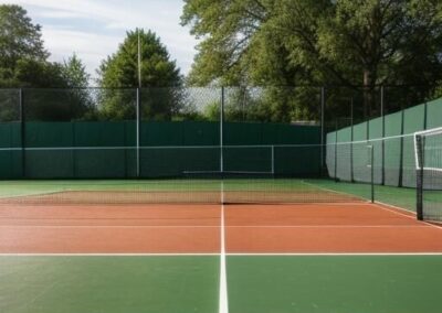 Tennis Court with Trees in the Background
