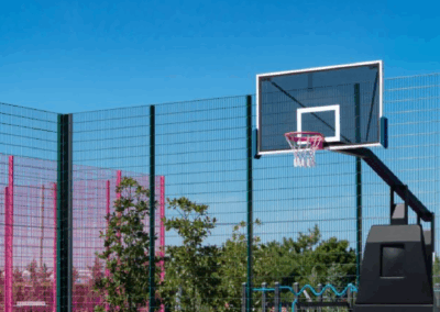 Commercial Park with a Basketball Court and Recreational Equipment